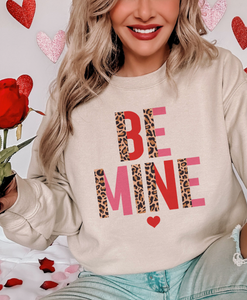 Leopard Be Mine Valentine - Multiple color options in Tee or Sweatshirt