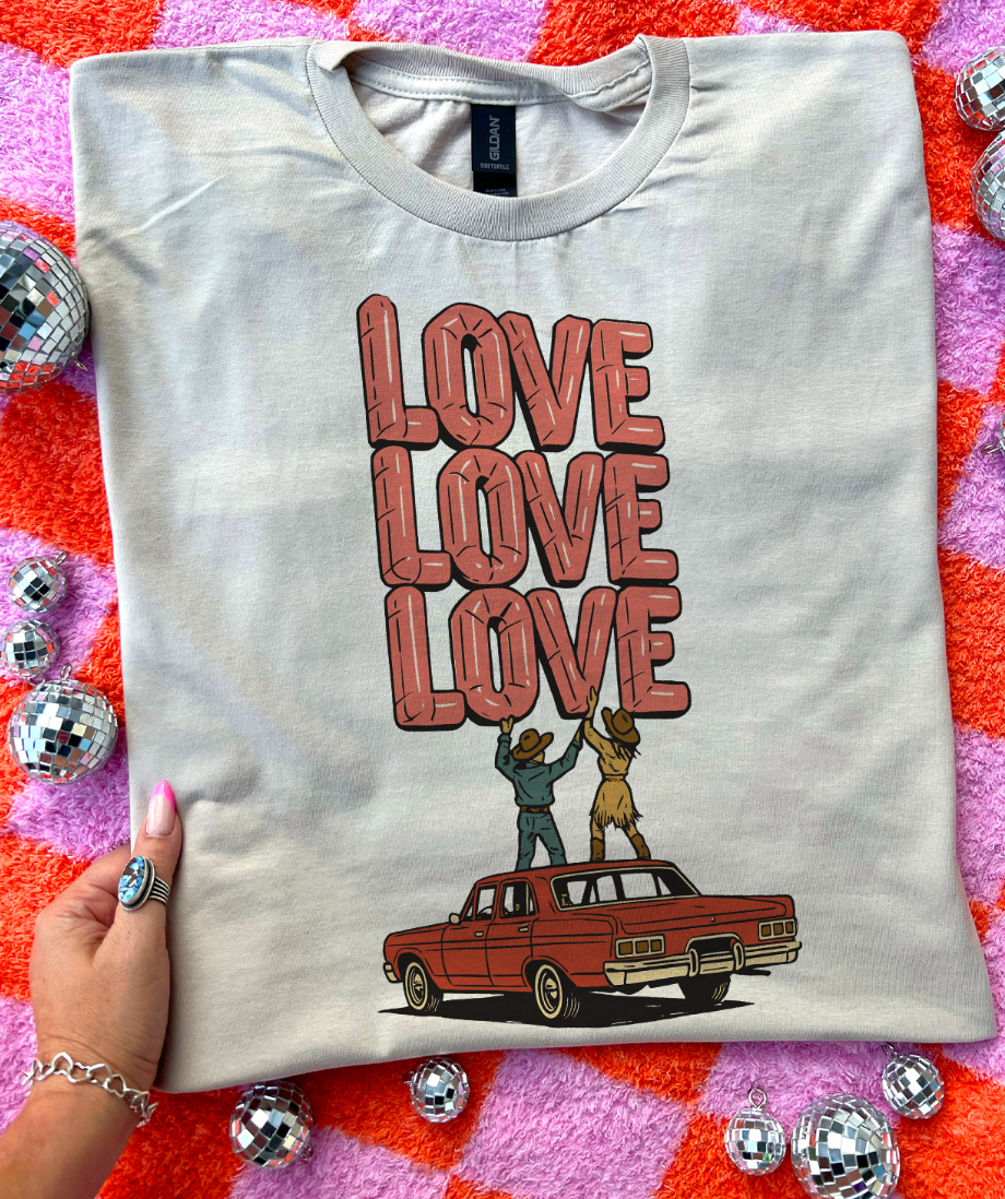 Cowboy Couple Love - Multiple color options in Tee or Sweatshirt