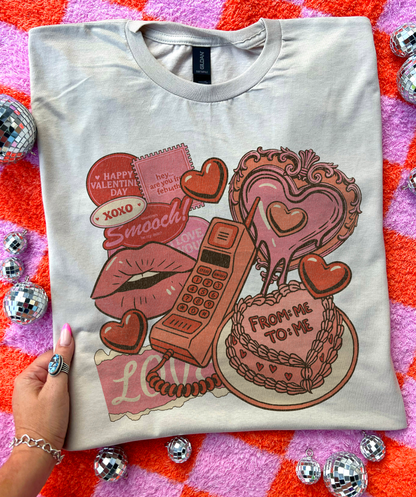 Valentine Collage From Me to Me - Multiple color options in Tee or Sweatshirt