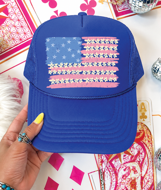 Patriotic Flag - Royal Blue Foam Otto Trucker