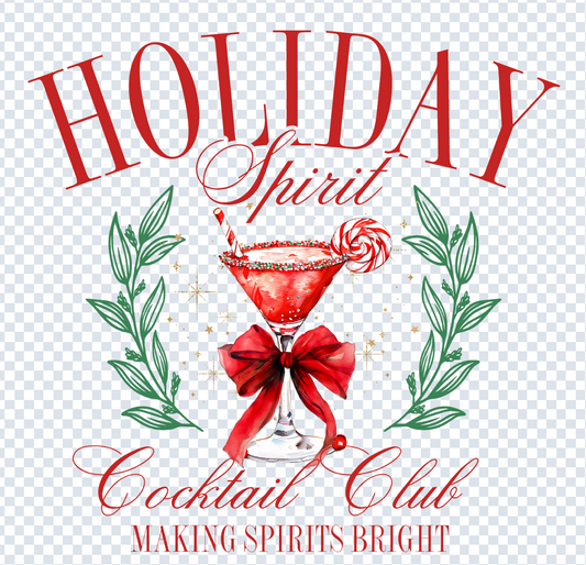 Holiday Spirit Cocktail- Multiple Color options