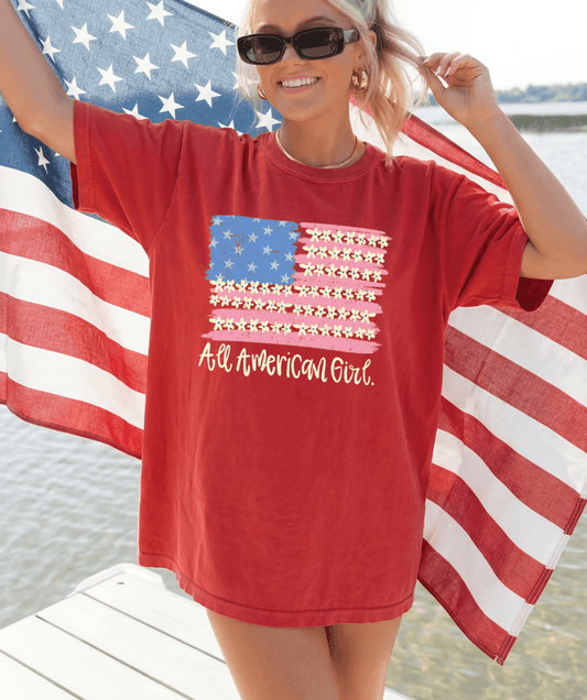 Shipping Dept. Small / Red All American Girl - COMFORT COLOR - Multiple Color Options