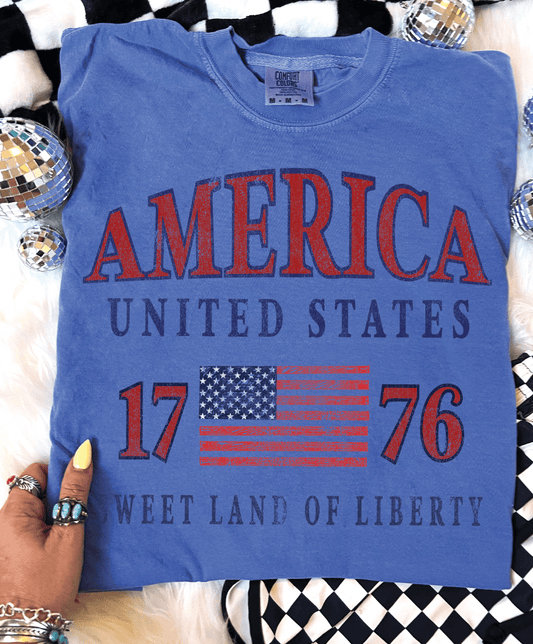 Shipping Dept. America 1776 Vintage Vibe - COMFORT COLOR - Color Flo Blue