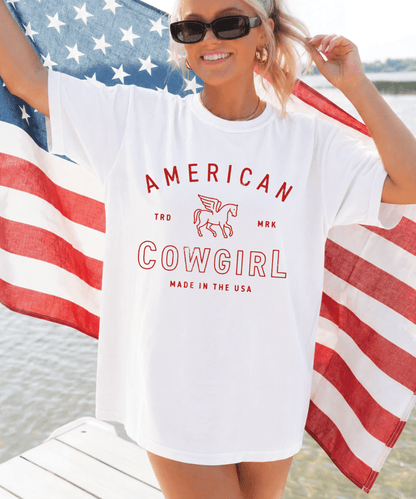 MISSMUDPIE American Cowgirl Comfort Color Tee - White