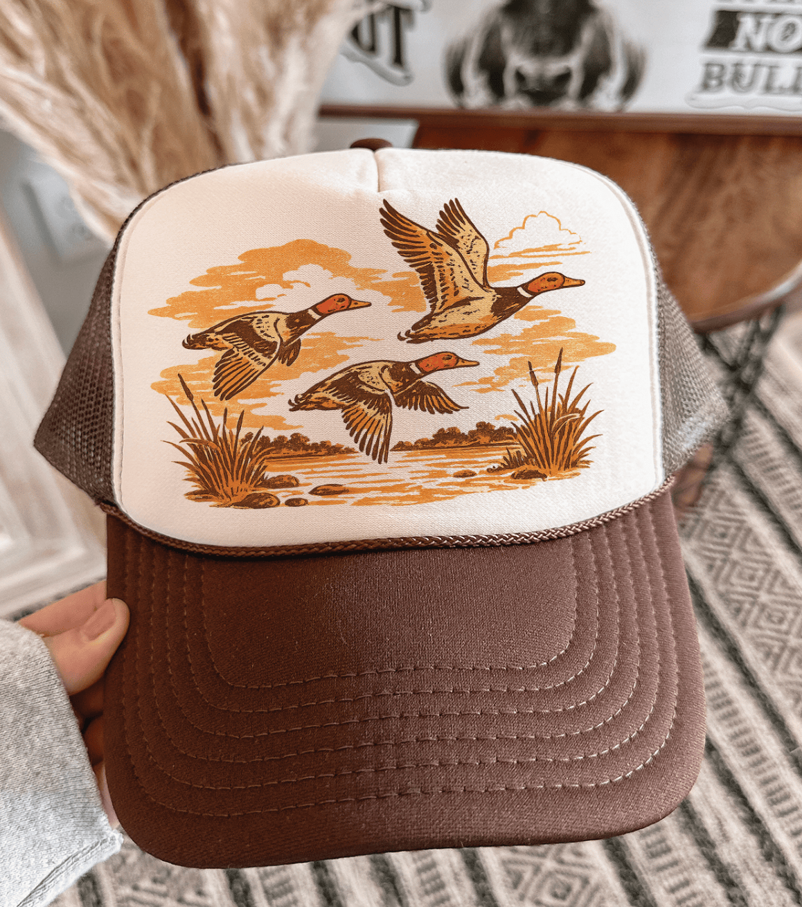 Shipping Dept. Brown & Tan Autumn Marsh Flight - Otto Foam Trucker Hat