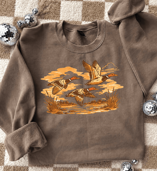 Shipping Dept. Adult SMALL / Mocha Sweatshirt Autumn Marsh Flight - Sweatshirts & T-Shirts