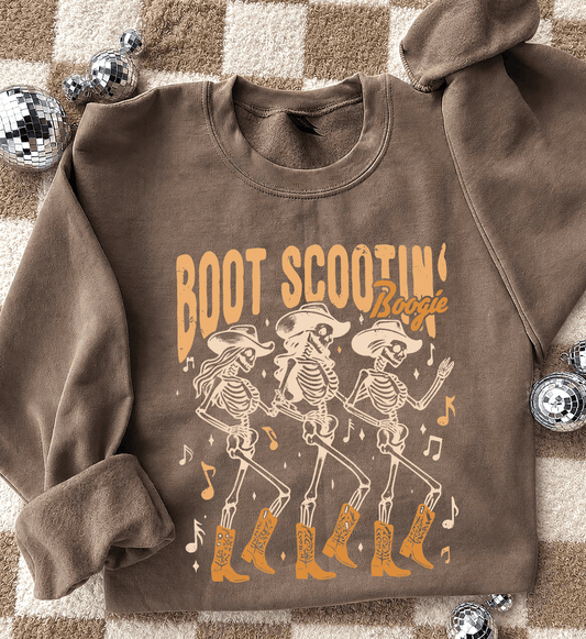 Shipping Dept. SMALL / Mocha Sweatshirt Boot Scootin' Boogie -  Tees and Sweatshirts