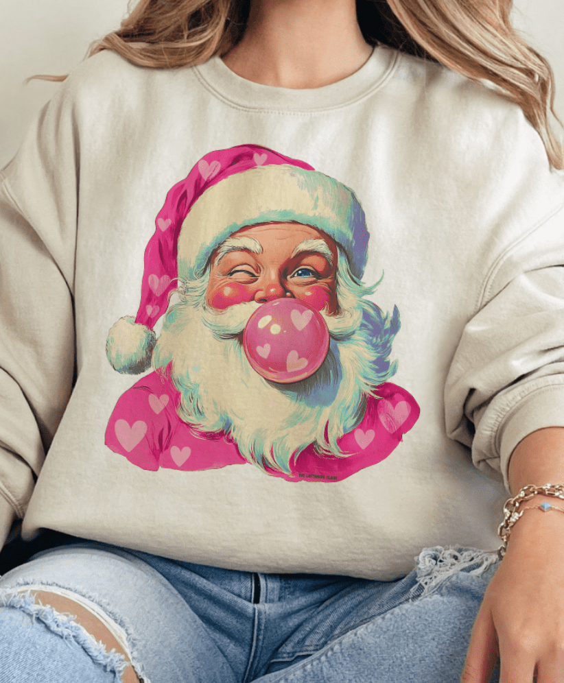 Shipping Dept. Bubblegum Heart Santa - Multiple Color options