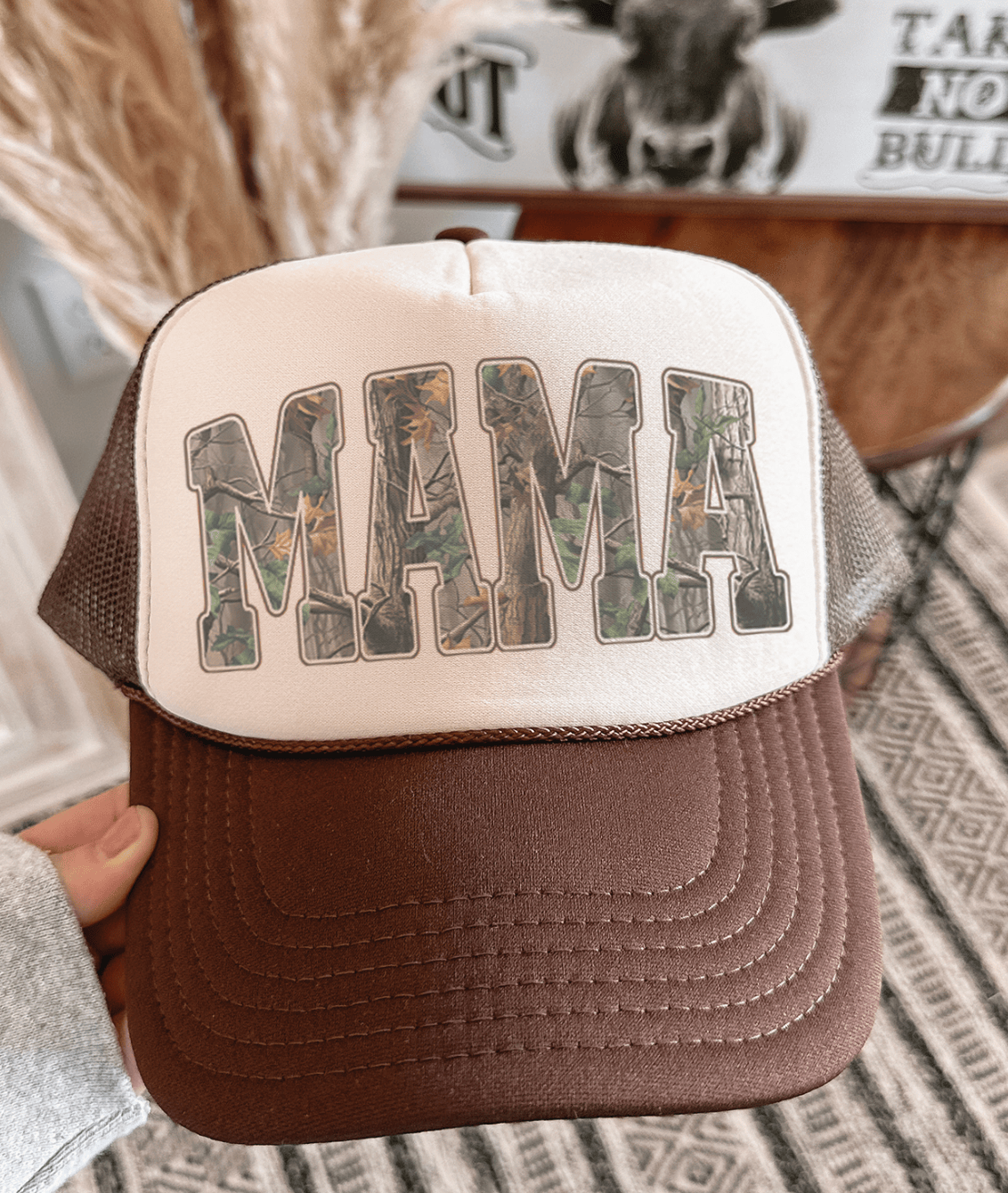 Shipping Dept. Camo MAMA - Brown & Tan Otto Trucker