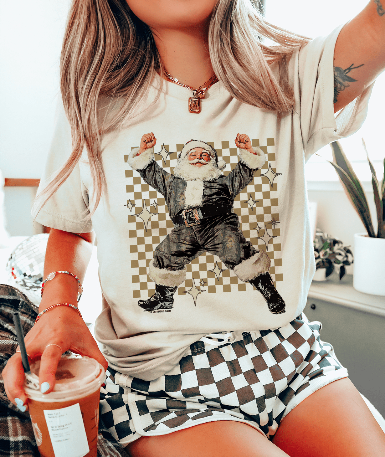 Shipping Dept. Camo Santa Checkered