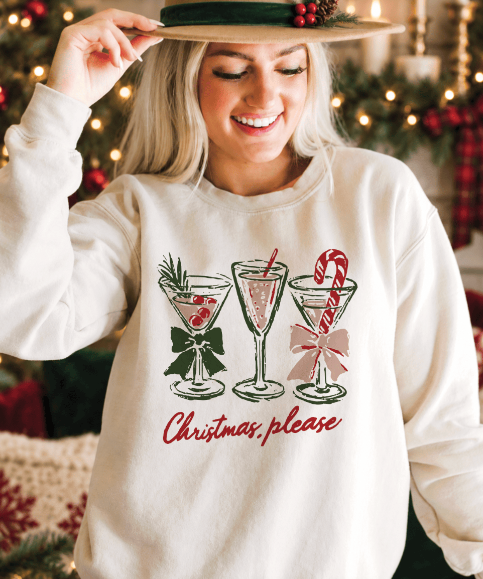 Shipping Dept. Christmas Please - Sand Sweatshirt