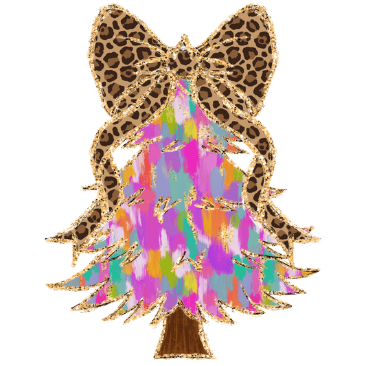 Shipping Dept. ColorfulCoquetteChristmastreecheetahbow- Multiple Color options