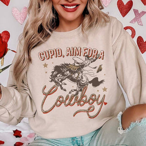 MISSMUDPIE Cupid, Aim For A Cowboy - Multiple color options in Tee or Sweatshirt