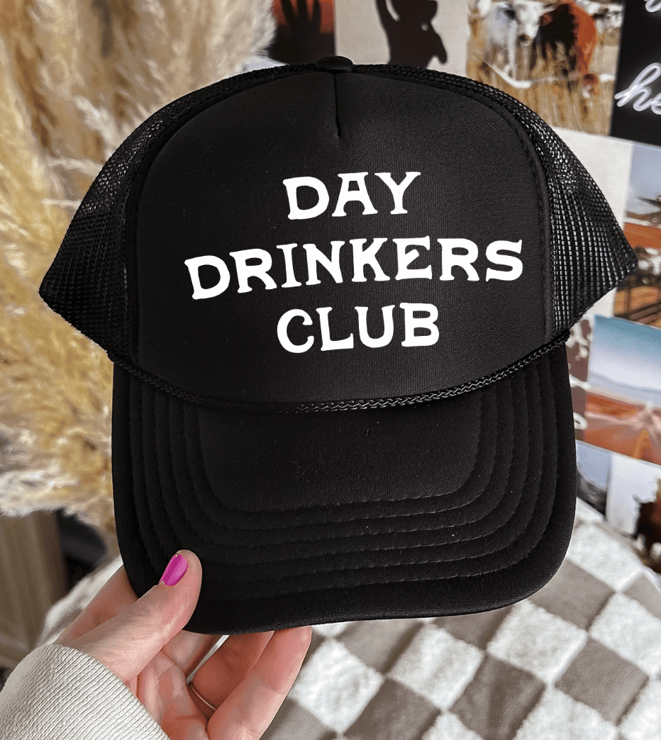 Shipping Dept. Black Day Drinkers Club -  Foam Otto Trucker Hat - Multiple Colors