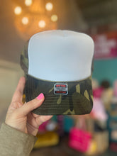 Load image into Gallery viewer, Shipping Dept. Camo &amp; White Dirty Hippie - Foam Trucker Cap - Multiple color options
