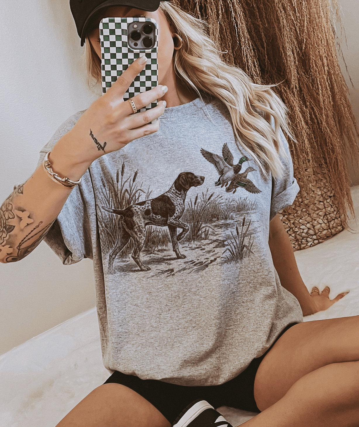 Shipping Dept. Duck Hunting Pointer Dog  - Sweatshirts & T-Shirts Multiple Color Options