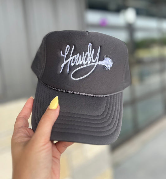 Shipping Dept. Embroidered Howdy with Fringe Rope - Pepper Otto Trucker