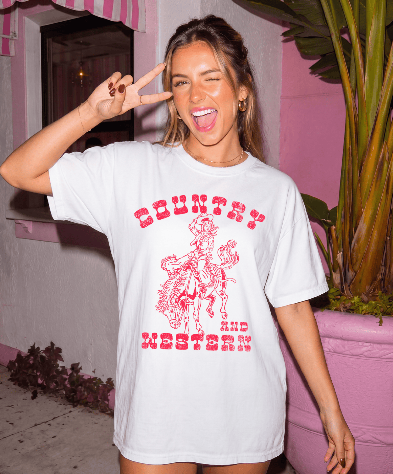 Shipping Dept. FLASH SALE - White Gildan Country and Western Tee