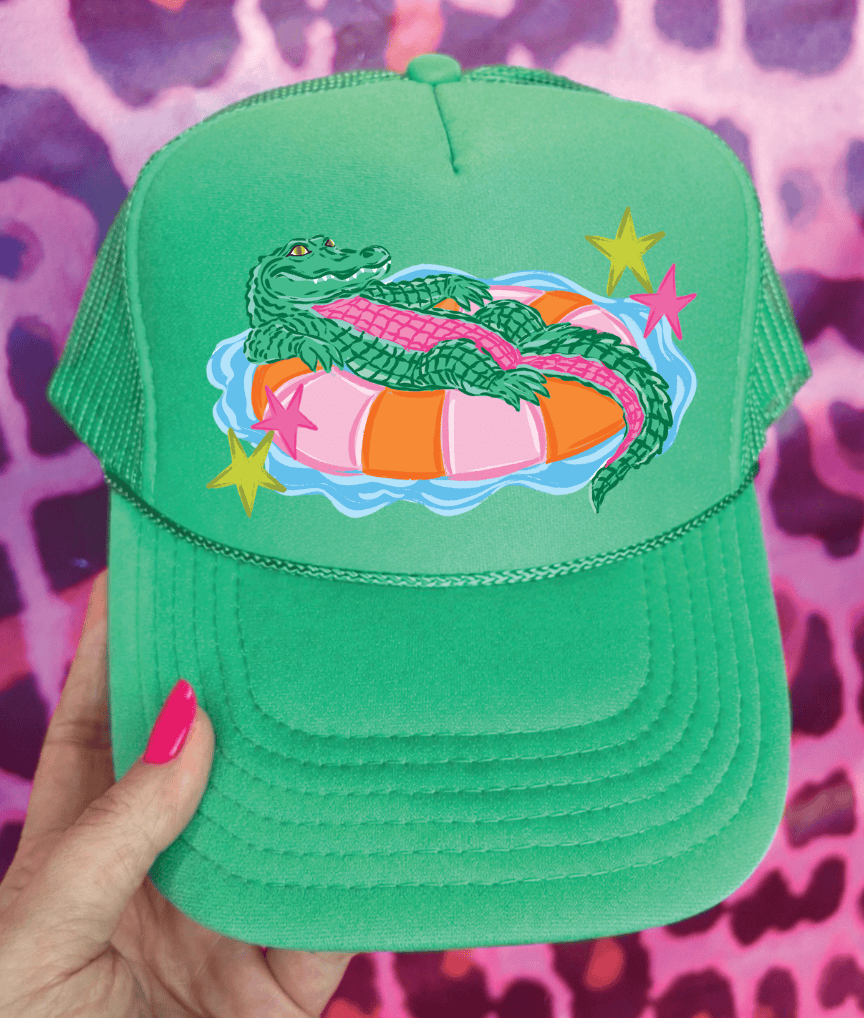 Shipping Dept. Cactus Green Gator Tube -  Foam Otto Trucker (Multiple Color Options)