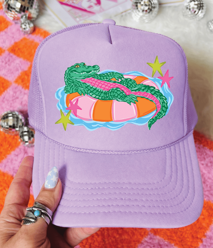Shipping Dept. Lavender Gator Tube -  Foam Otto Trucker (Multiple Color Options)