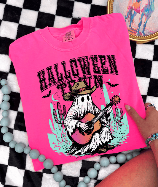 Shipping Dept. Ghost Guitar Western  - Comfort Color Hot Pink