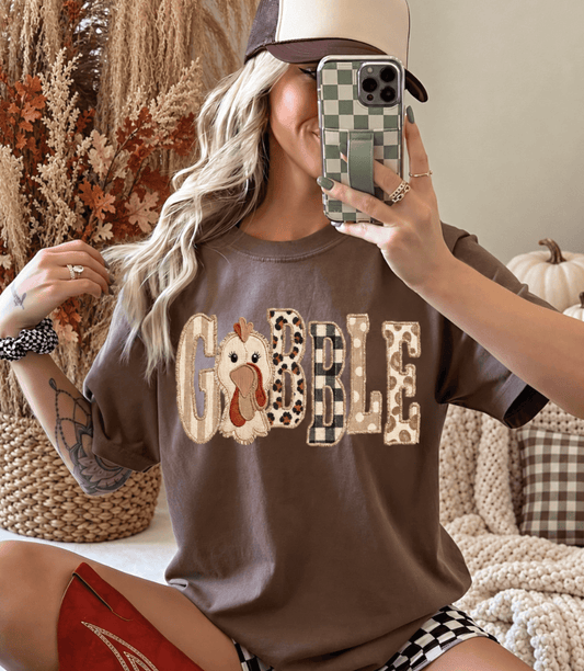 Shipping Dept. Gobble Turkey - Espresso Comfort Color Unisex Tee