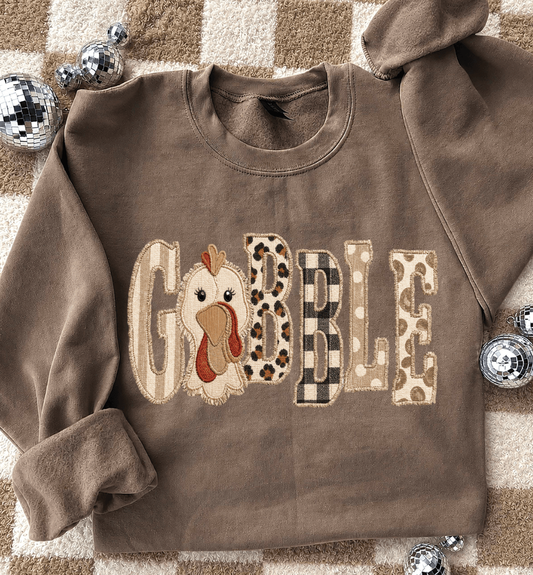 Shipping Dept. Gobble Turkey  - Mocha Sweatshirt