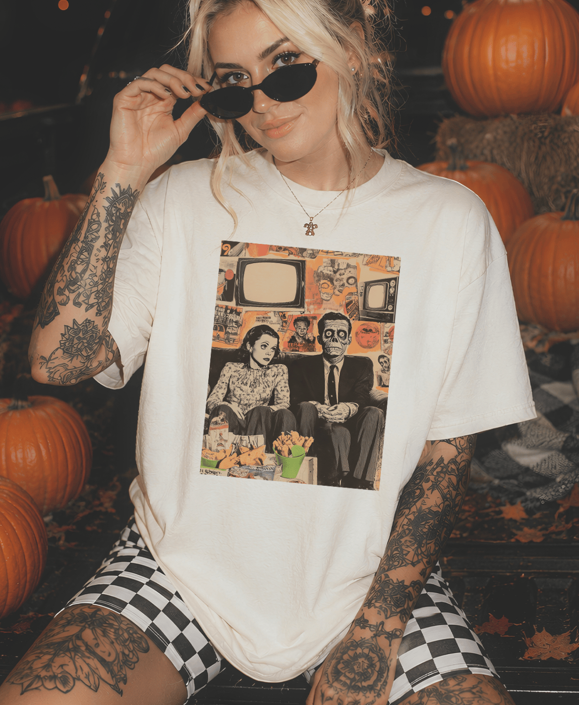 Shipping Dept. SMALL / Cream T-Shirt Home Before Midnight Disco Pop Halloween - Cream Tees and Sweatshirts
