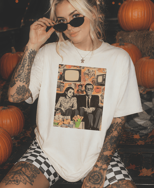 Shipping Dept. SMALL / Cream T-Shirt Home Before Midnight Disco Pop Halloween - Cream Tees and Sweatshirts