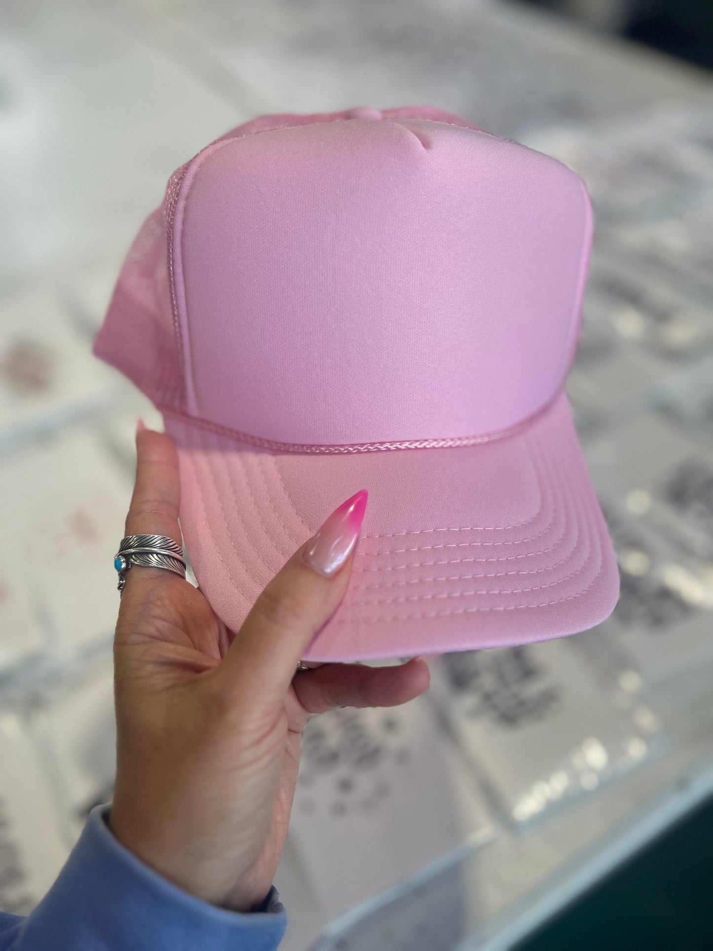 Shipping Dept. Baby Pink I don't cook but I like to stir the pot - Foam Trucker Cap - Multiple color options