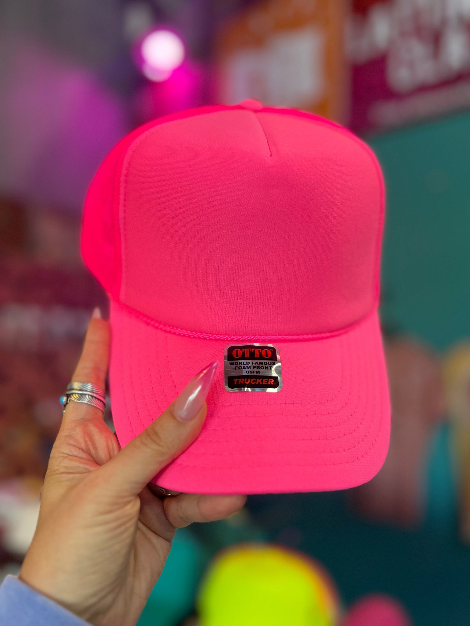 Shipping Dept. Hot Pink Solid I don't cook but I like to stir the pot - Foam Trucker Cap - Multiple color options