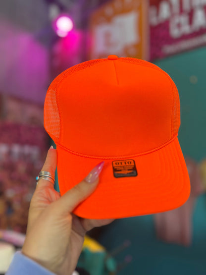 Shipping Dept. Neon Orange I don't cook but I like to stir the pot - Foam Trucker Cap - Multiple color options