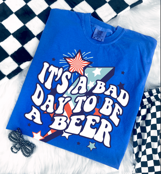 Shipping Dept. It's A Bad Day To Be A Beer - COMFORT COLOR - Color Flo Blue