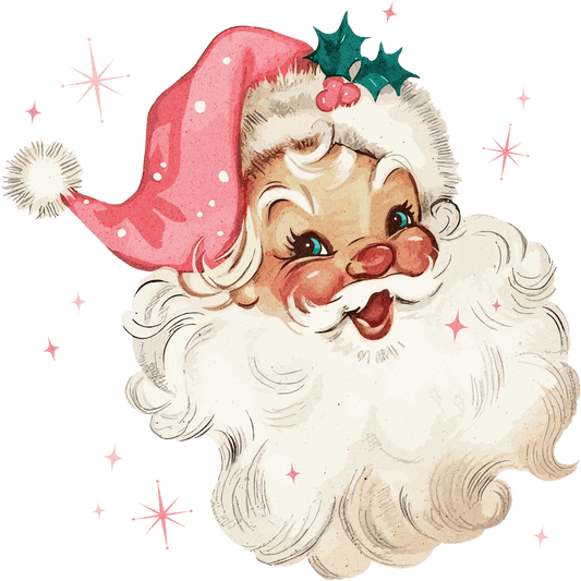 Shipping Dept. IvyOliver-PinkSmilingSanta-Sparkles- Multiple Color options