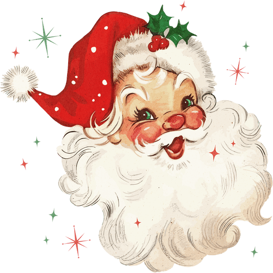 Shipping Dept. IvyOliver-redSmilingSanta-Sparkles- Multiple Color options