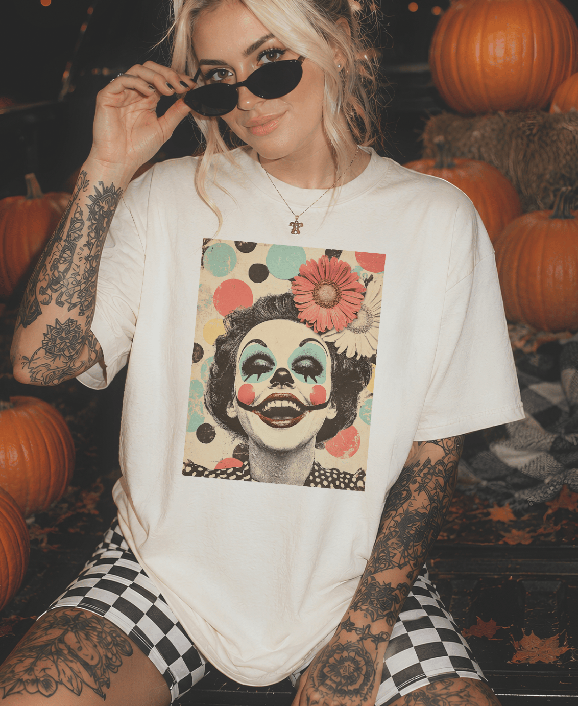 Shipping Dept. SMALL / Cream T-Shirt Laugh Till You Scream Disco Pop Halloween - Cream Tees and Sweatshirts
