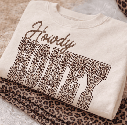 Shipping Dept. Leopard Howdy Honey - Tee or Sweatshirt