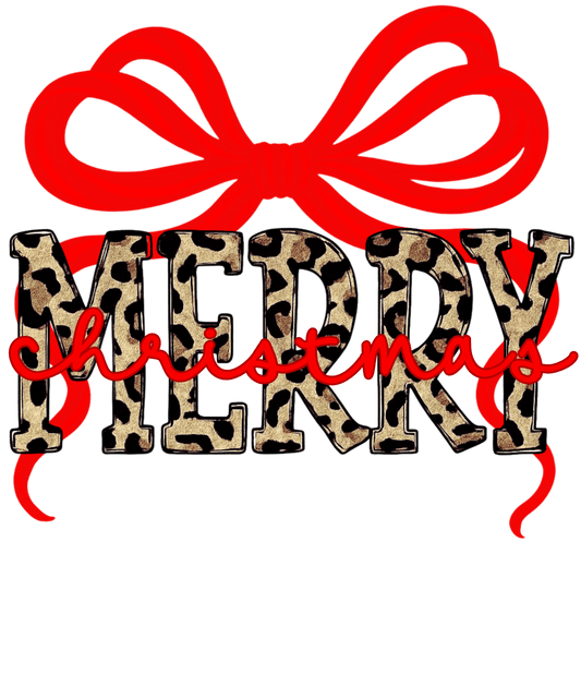 Shipping Dept. Leopard Merry red bow