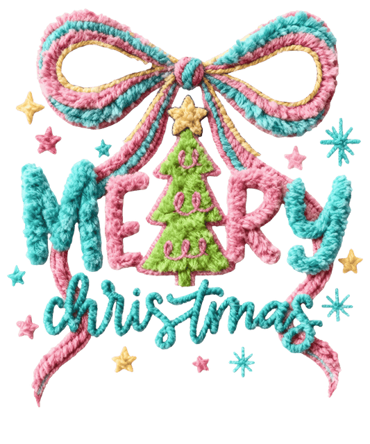 Shipping Dept. Merry Christmas Pink turquoise green