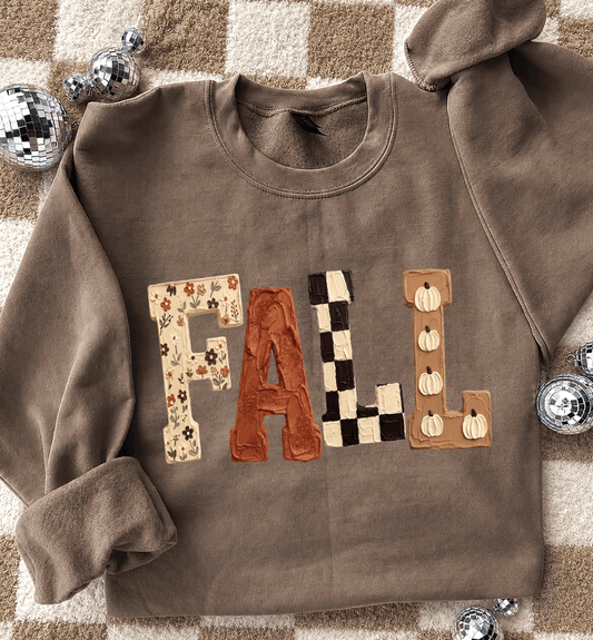 Shipping Dept. Painted Boho Fall  - Mocha Sweatshirt