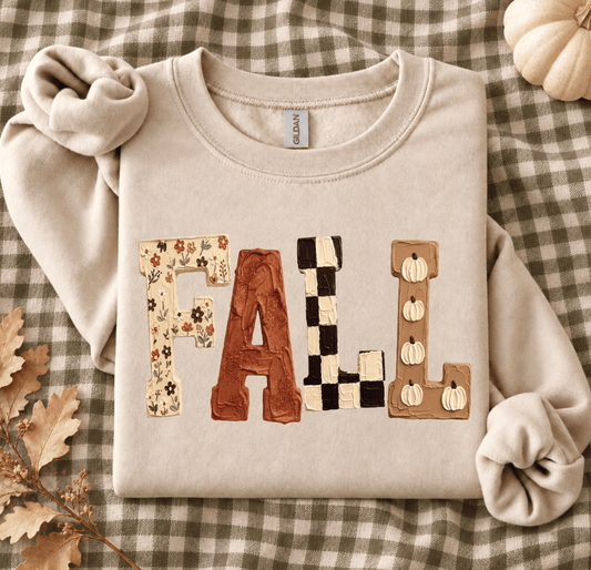 Shipping Dept. Painted Boho Fall  - Sand Sweatshirt
