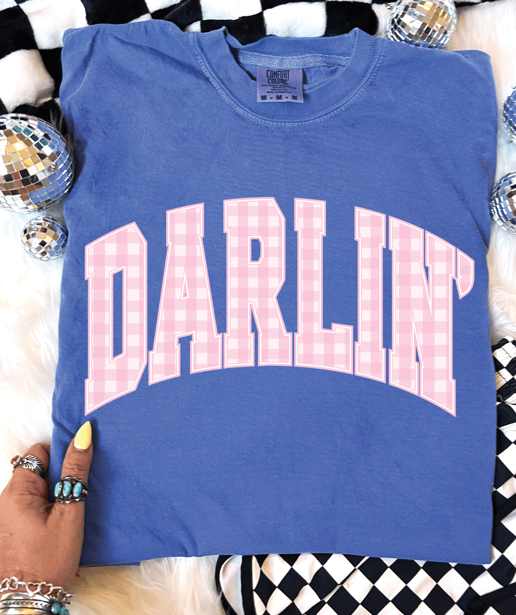 MISSMUDPIE Small Pink Gingham Darlin' - Flo Blue