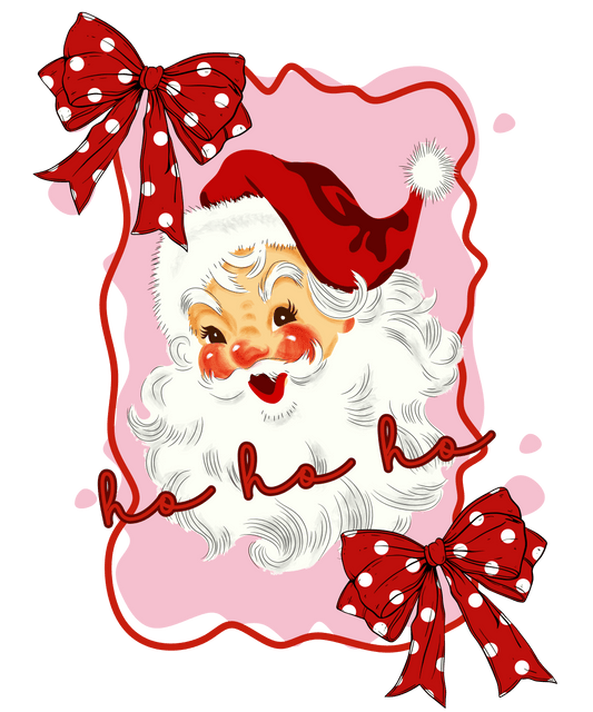 Shipping Dept. Pink Polka santa