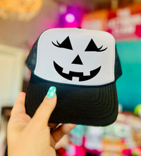 Load image into Gallery viewer, Happy pumpkin Face - Foam Trucker Cap - Multiple color options
