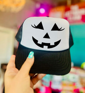 Happy pumpkin Face - Foam Trucker Cap - Multiple color options