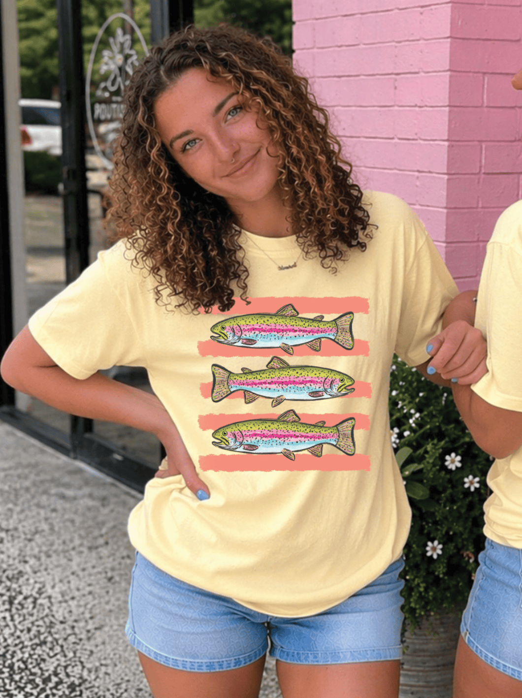 Shipping Dept. Adult SMALL / Comfort Color Butter Yellow Rainbow Trout - Comfort Color Tee Multiple Options
