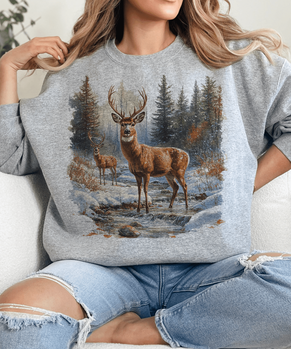 Shipping Dept. Retro Deer Scene