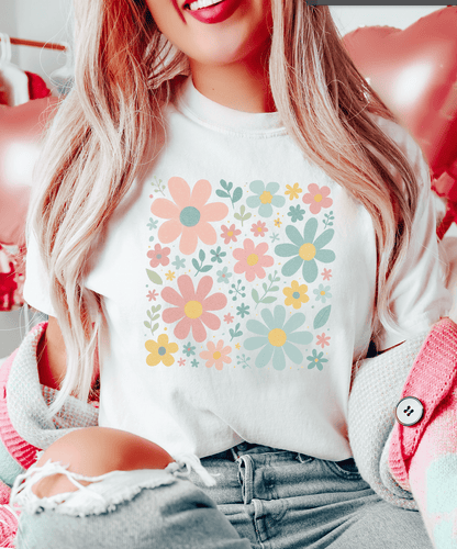 MISSMUDPIE Retro Floral Print - Multiple color options in Tee