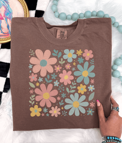 MISSMUDPIE Retro Floral Print - Multiple color options in Tee