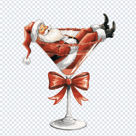 Shipping Dept. Santa Martini- Multiple Color options